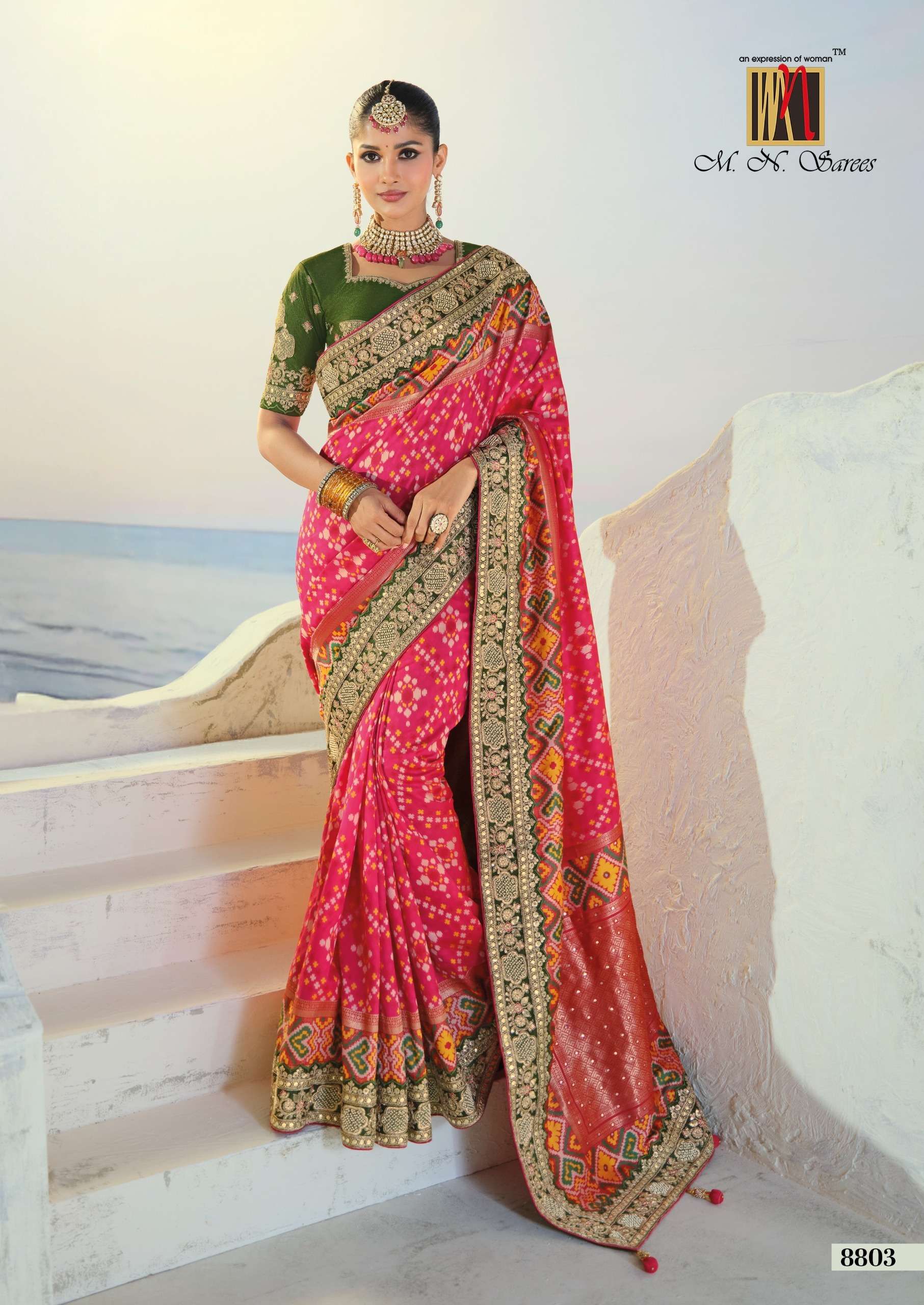 MN The Heritage Of Patola 8800 Series fancy fabric saree wholesale in surat